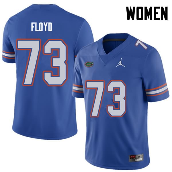 NCAA Florida Gators Sharrif Floyd Women's #73 Jordan Brand Royal Stitched Authentic College Football Jersey ONV4664GX